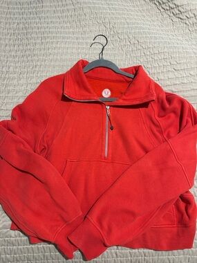 Lululemon Red Pullover scuba half-zip